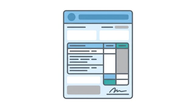 Professional digital invoice or business document template