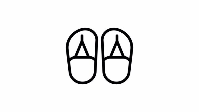 Flip Flops minimalist stroke animation