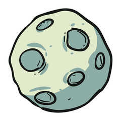 Moon Rock Illustration © nikagraphic