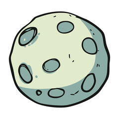 Asteroid Rock Illustration © nikagraphic