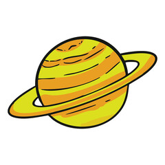 Ringed Planet Illustration © nikagraphic