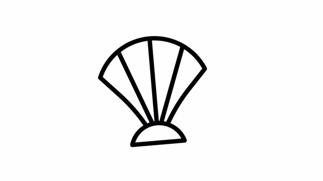 Seashell minimalist stroke animation