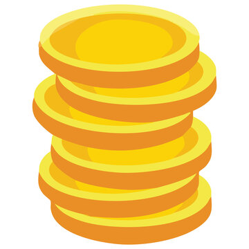 Stack Of Gold Coins Illustration