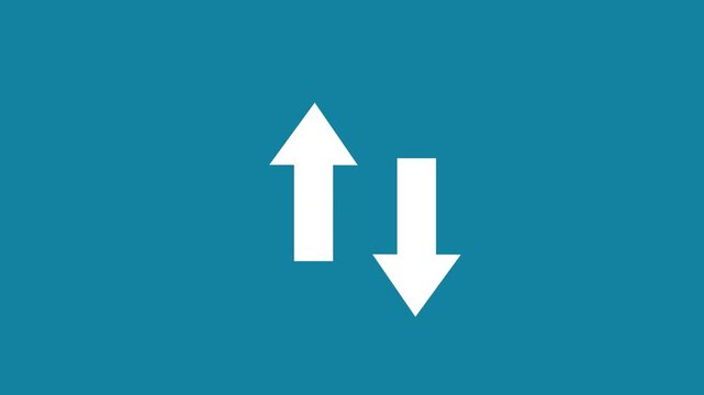 Up and Down Arrow Icon Animation on 4k