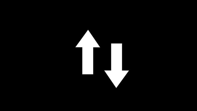 Up and Down Arrow Icon Animation on 4k