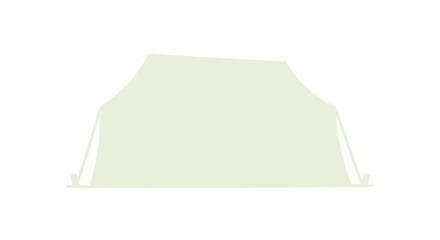 Simple green tent silhouette on white background, camping shelter vector illustration © Akun Sembilan