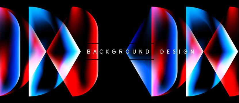 Abstract neon lines form dynamic shapes over black background. Modern design element, vibrant colors, sleek aesthetic.