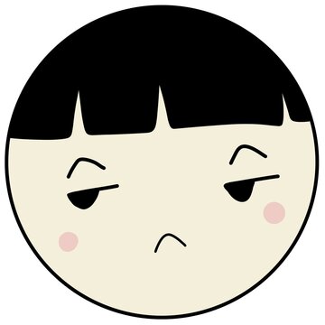 Face of smirking kid