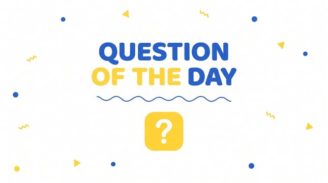 Question of the day colorful design with question mark