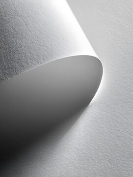 Textured White Paper Curl with Subtle Shadow and Gradient.
