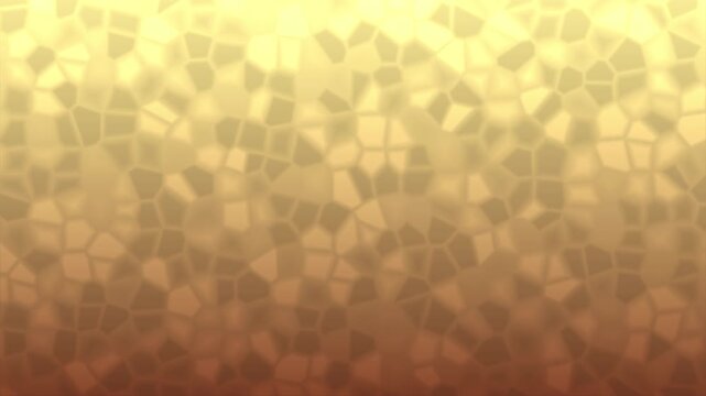 Gold and bronze abstract mosaic background with voronoi geometric pattern and soft gradient texture.