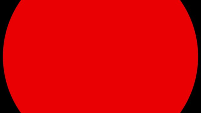 Red circle wipe transition animation screen loop with alpha channel.4K Motion graphics of circle looping concept..