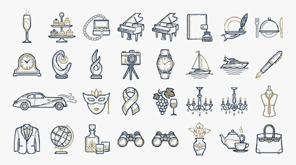 Elegant Lifestyle and Luxury Icons Collection © Erning