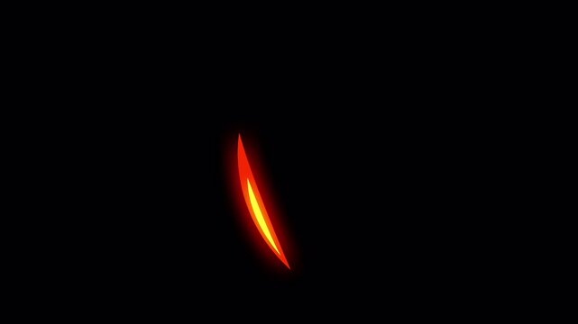 Cartoon Stick Fire Torch loop Animation FX video 4k