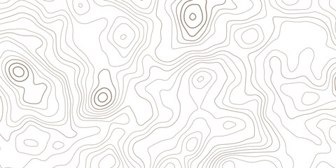 Topographic contour map lines pattern with brown lines on white background topography elevation cartography geographic geography abstract background © MD