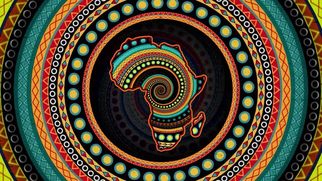  African Map Elements Background