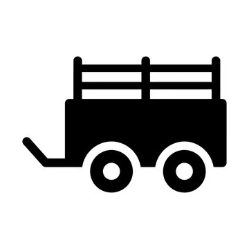 utility trailer glyph icon
