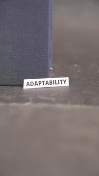 Adaptability Label Symbolizing Agility Growth and Ability to Change