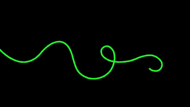 Glowing Black continuous wavy line .Motion graphics Animation 4k video concept..