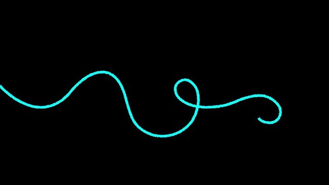 Glowing Black continuous wavy line .Motion graphics Animation 4k video concept..