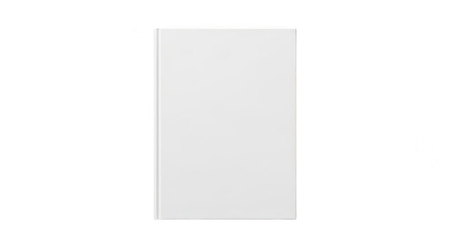 Blank white paper sheet on black background isolated on transparent background