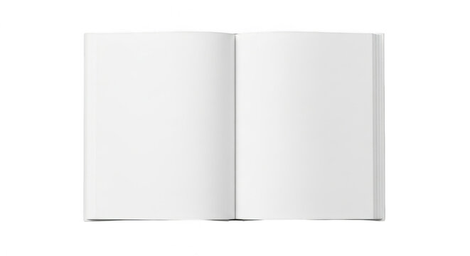 Open book with blank pages for your design isolated on transparent background