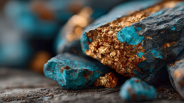 Close up of natural copper veins embedded in bedrock, rich copper metallic luster, realistic geological rock texture, emphasizing advanced energy storage materials and strategic mineral significance