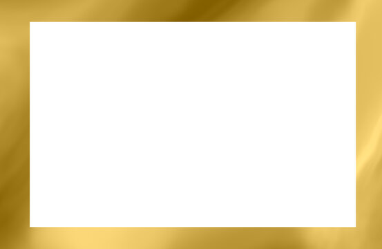 Luxury Gold Rectangle Frame Design Element PNG Isolated on Transparent Background