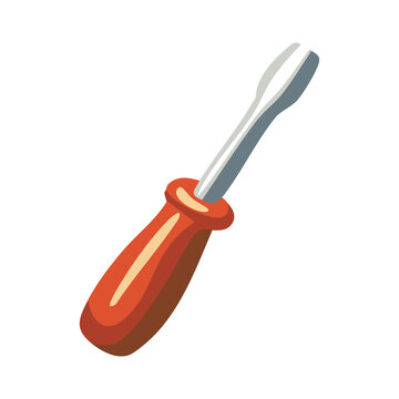 Flat Head Screwdriver Tool Illustration