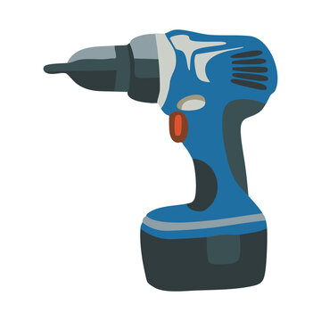 Electric Drill Power Tool Illustration