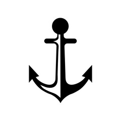 Anchor Icon Vector Illustration Isolated on White Background with Nautical Marine Ship Boat Symbol for Sailing Naval Design and Branding © MD ANARUL ISLAM