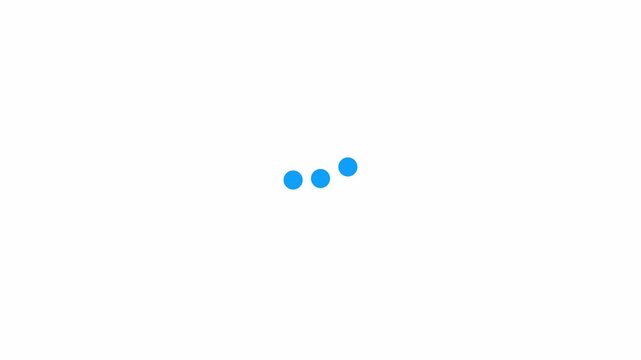 Typing Indicator Animation with Three Dots, Chat Bubble Typing Effect, Transparent Background, Alpha Channel Motion Graphic for Messaging Apps and Video Editing in 4K