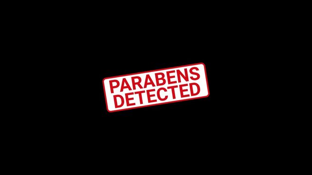 Parabens Detected Stamp Animated