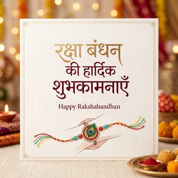 Elegant Rakshabandhan Festival Wishes Card