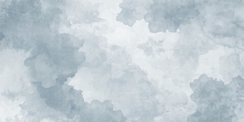 Fototapeta premium Abstract Blue Grunge Sky Background with Soft White Clouds and Atmospheric Cloudscape Texture