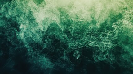 Fototapeta premium Abstract emerald green water texture. Ocean wave foam background with deep sea ripples.