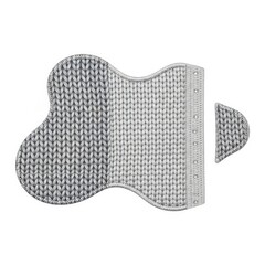 Obraz premium Grey Cloud Shaped Quilted Padded Fabric Mat