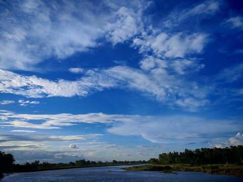 blue sky with clouds