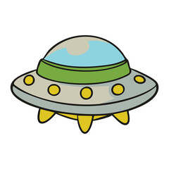 Fototapeta premium UFO Spaceship Illustration