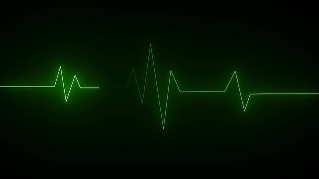 Cardiogram cardiograph oscilloscope screen red