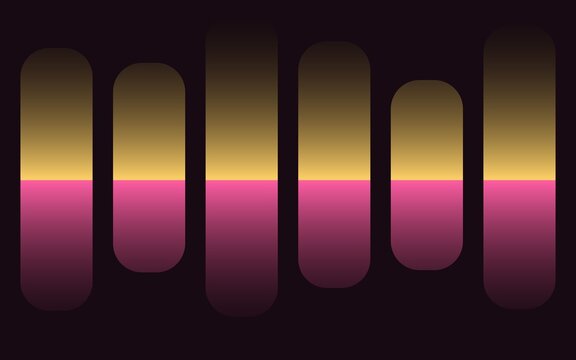 Vertical bar chart design with yellow and purple gradients on dark background gradient infographic