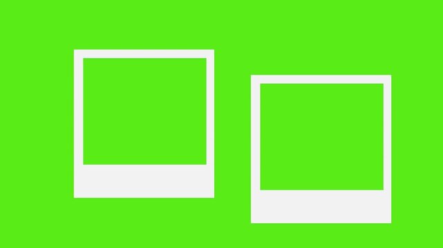 Polaroid Frames Animation Green Screen Photo Frame Motion Graphic Template