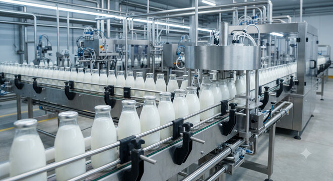 modern bottle milk factory