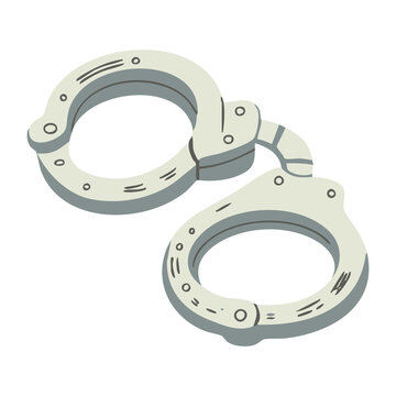 Handcuffs Icon Law Enforcement Illustration
