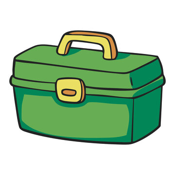 Fishing Tool Box Icon Illustration