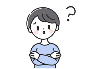 疑問を感じる子供　男の子