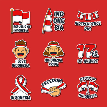 Indonesia Republic Pride Stickers
