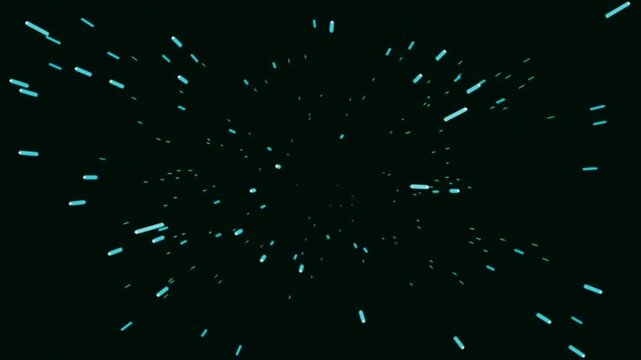 Blue Warp Speed Hyperspace Starfield Motion Background Loop 4K