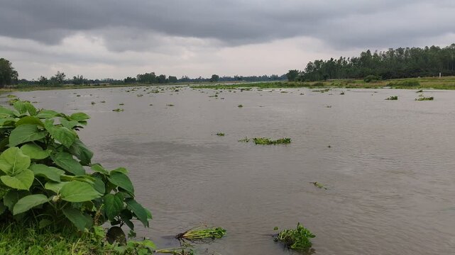 clouds over the river