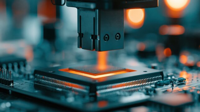 High Precision Manufacturing Process of Advanced Microchip Components with Robotic Arm and Laser Technology